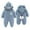 Blue, variant on Ccpelsie Baby Newborn Baby Bear Onesie Thin Fleece Footie Romper Snowsuit Hooded Jumpsuit Bodysuit Winter Outwear Boy Girl(Grey,3-6 Months)