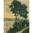 thumbnail image 3 of Maximilien Luce 15x18 Black Modern Framed Museum Art Print Titled - Sandrecourt, the Path by the River (1936), 3 of 5