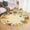Yellow tone, variant on Area Rugs for Living Room,Non Slip Washable Rug Soft Floral Irregular Floor Cover Indoor Low Pile Scalloped Area Rug Foldable Thin Rugs for Bedroom Dining Room Nursery Home Office