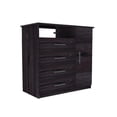 thumbnail image 3 of Depot E-Shop Rioja Dresser With 4 Drawers, Cabinet, Hanging Rod, And Open Shelf, Smokey Oak/White, 3 of 8