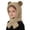 Khaki, variant on PMVFHDE Soft Lined Winter Hood Hat With Scarf & Ear Warmers For Toddler Boys Girls Cold Weather