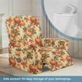 thumbnail image 4 of Renewold Pumpkin Maple Leaf Oversized Recliner Cover Anti-Slip Lazyboy Cover 4 Pieces Soft Recliner Couch Cover Stay in Place Furniture Protector Fall Decor for Reclining Chair, 4 of 8
