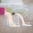 thumbnail image 1 of WIZUTIZ Summer New Style Large Size Strapped Roman Shoes Flip Flops High Heels White Thanksgiving, 1 of 4