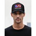 thumbnail image 6 of Distressed Style Puerto Rico Frog Puerto Rico Baseball Cap, 6 of 7