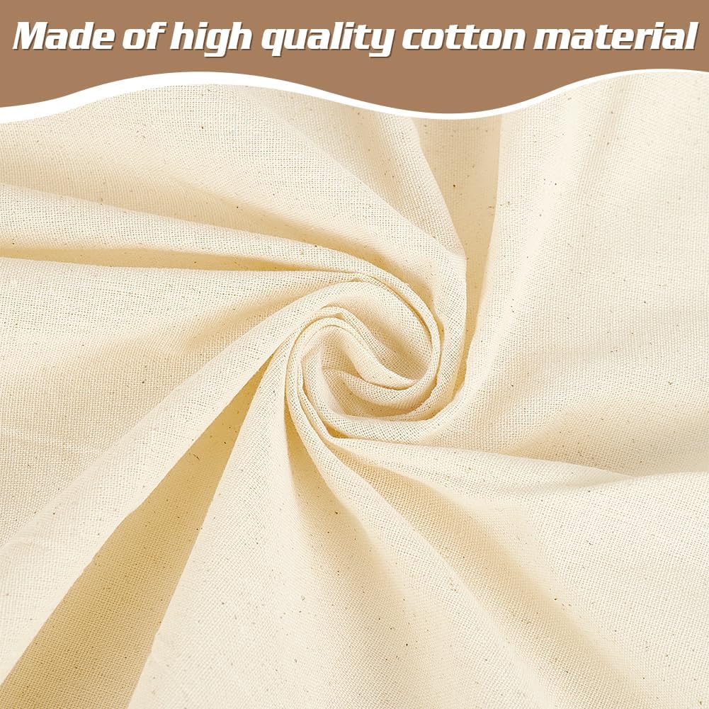 5.5 Yards x 63" Cotton Muslin Fabric Floral White Sewing Cotton Fabric by The Yard Natural 100% Cotton Fabric for Sewing Embroidery Decor DIY Projects Clothing Accessories DIY