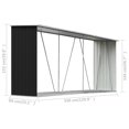 thumbnail image 4 of vidaXL Garden Log Storage Shed Galvanised Steel 330x84x152 cm Anthracite, 4 of 4