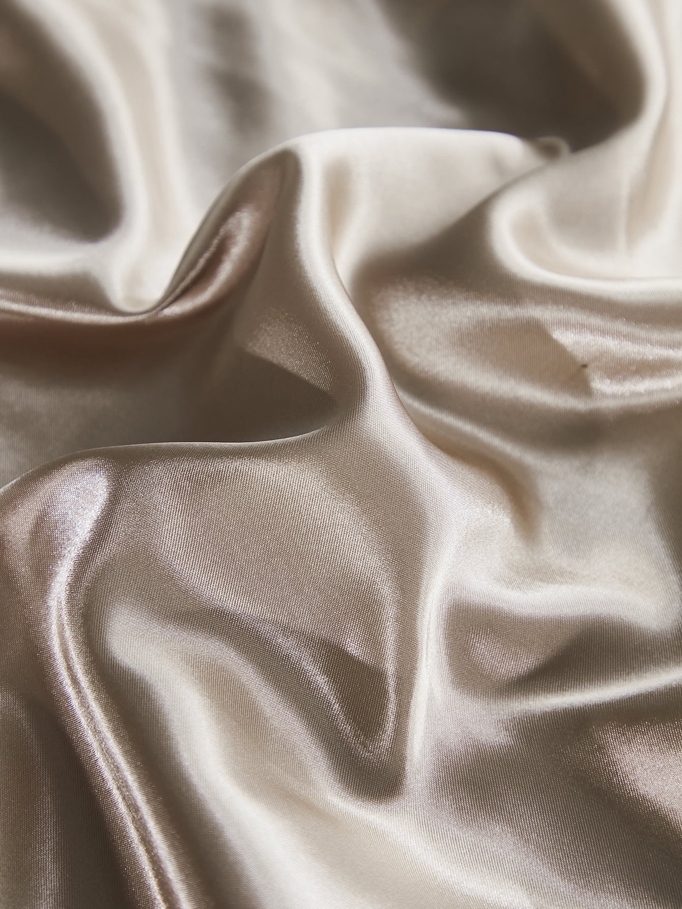 Move Over Khaki Satin Pillowcases King, Silk like Satin Pillow Cover Set of 2, Silky Microfiber Solid Pattern, 2 Pack