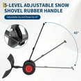 thumbnail image 4 of Pousse-neige en Métal avec Roues – Pelle à Neige de 30 Pouces de Large avec Poignée et Angle de Lame Ajustables, Conception Ergonomique à Double Tige pour Entrée et Trottoir, Outil Robuste de Déneigement, 4 of 8