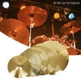 BTOER 8/10/12/14/16inch Drum Brass Cymbals Percussion Splash Crash Hi
