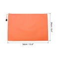 thumbnail image 2 of Unique Bargains Waterproof Zipper File Bags, A4 Document Holders for Office, Orange 3 Pack, 2 of 6