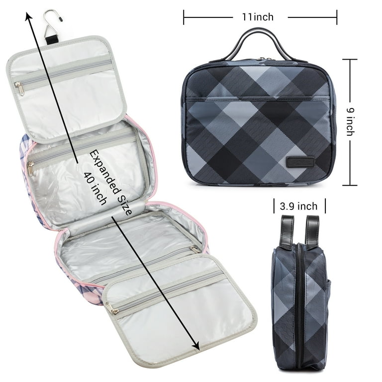 Large Toiletry Bag Travel Organizer with Hanging Hook, Water