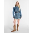 thumbnail image 2 of Kacey Lee Women's Denim Chore Dress with Long Sleeves, Sizes S-XXL, 2 of 5