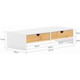 thumbnail image 4 of Support pour Moniteur avec Tiroirs \u Support Double pour Moniteur de Bureau Rehausseur de Moniteur d'Ordinateur VESA Support pour Portable Organisateur de PC de Bureau Étagère \u Convient au Moniteur pour Bureau Maison Jeu, 4 of 9