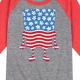 thumbnail image 3 of SpongeBob SquarePants - Silhouette Stars Stripes - Toddler & Youth Raglan Graphic T-Shirt, 3 of 7