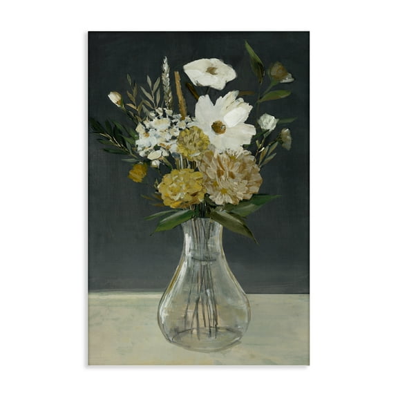 Stupell Industries Earthy Floral Vase Plants & Flowers Painting Wrapped Canvas Art Print Wall Art, 16 x 24