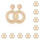 thumbnail image 2 of Aretes Sonducket trenzados de ratán estilo nacional circulares con hoja de cobre cómodo joyería de moda Blanco Type1 NO1, 2 of 6