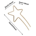 thumbnail image 3 of : Horquilla minimalista de alambre en forma de estrella, horquilla metálica, sujetador de moño, horquilla en forma de U, peinado recogido celestial para chicas con cabello largo y grueso, 3 of 5
