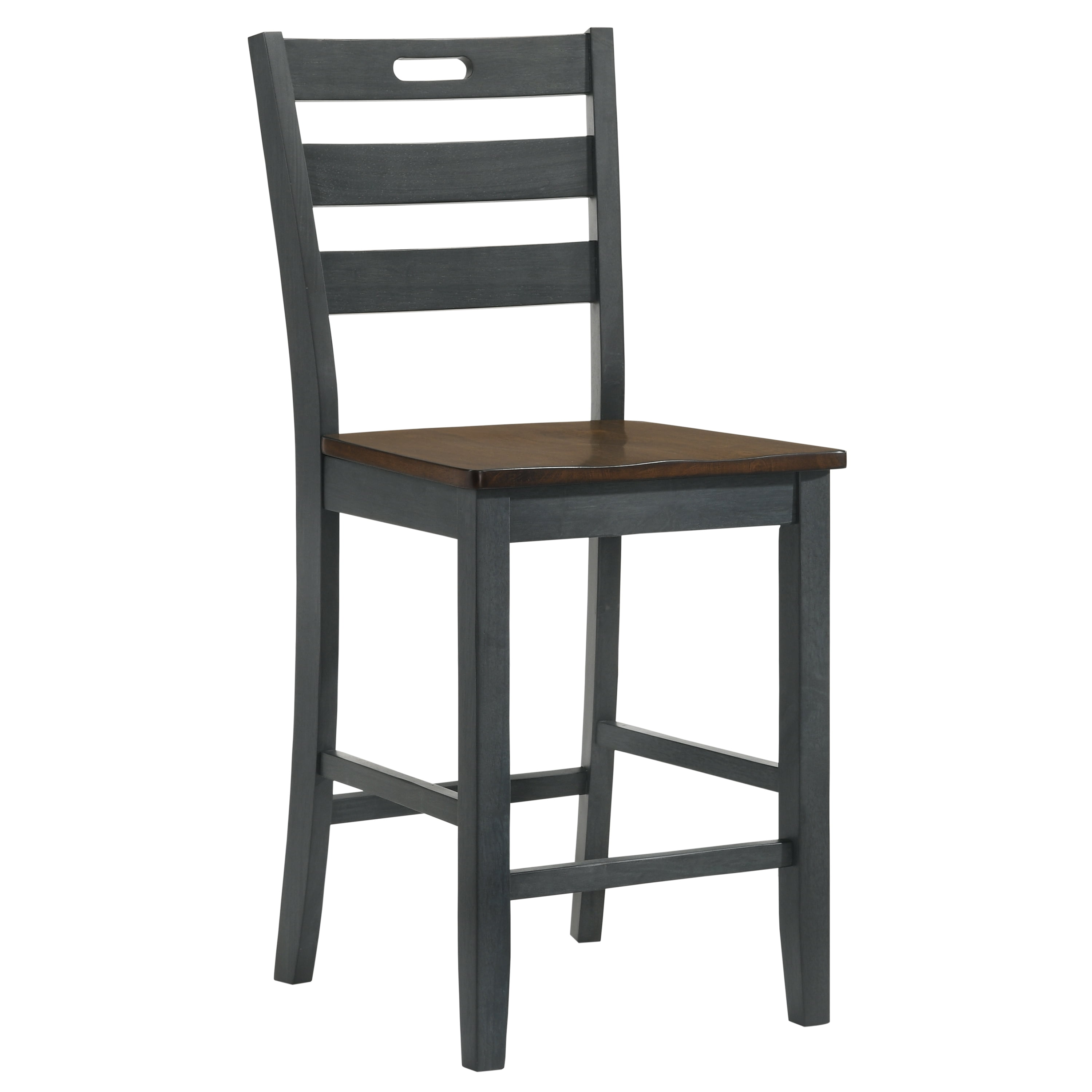 Furniture of America Donia Wood Counter Chair- Set of 2, Antique Gray