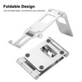thumbnail image 2 of Z10A Ultra-Portable Aluminum Alloy Dual-Fold Phone & Tablet Holder - 270° Rotatable, Multi-Angle Adjustable with Stable Triangular Base, Anti-Slip Silicone Pads, Charging Groove & Hollow Cooling, 2 of 6