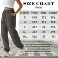 thumbnail image 3 of OQQ Women's loose sports pants autumn casual sports pants waist drawstring with pockets simple sports pants, 3 of 7