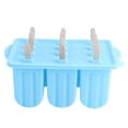 thumbnail image 2 of Popsicle Makers with Reusable Sticks, Large Silicone Classic Popsicle Mold for DIY Chocolate Molds Ice Cream(Blue), 2 of 8