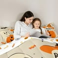 thumbnail image 4 of Manfei Funny Pumpkin Bedding Comforter Set 7pcs for Kids, Kawaii Boo Ghost Queen Bedding Sets, Happy Halloween Reversible Queen Sheet Sets, Luxury Bedroom Decor, 4 of 7