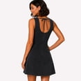 thumbnail image 4 of HIOK Women's Sleeveless Denim Tank Dress Slim Fit A Line Summer Casual Mini Dress Stretchy Basic Dress for Daily Wear Party Vacatio, 4 of 7