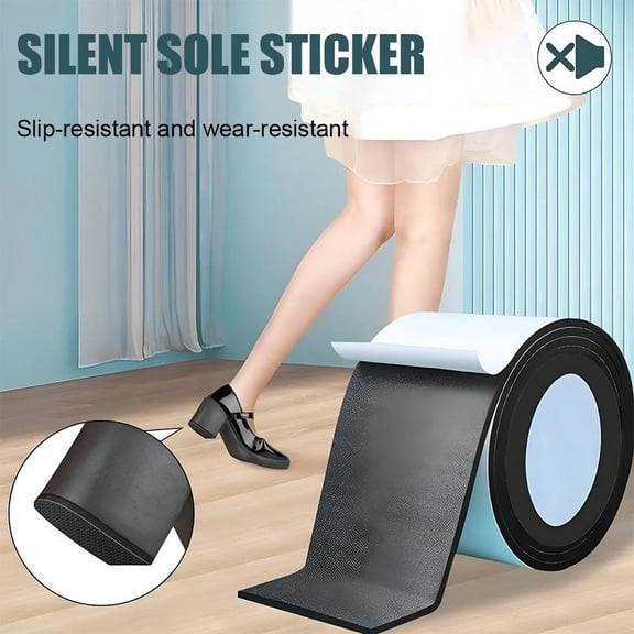Anti-Slip Shoe Sole Repair Patches - Black EVA Heel Protectors, Wear-Resistant & Silent for Comfort & Durability