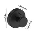 thumbnail image 3 of COM1950s 4Pc Luxe No-Drill Hooks,2025 Upgraded Suction Cup Hooks,Stainless Steel Waterproof Suction Cup Hooks for Shower,Bathroom,Hanging Towels,Mounting on Glass Shower Doors,Tile,Mirrors (Black), 3 of 8