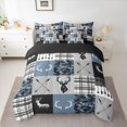 thumbnail image 2 of Homewish Hippie Rustic Farmhouse Bedding Comforter Set 7pcs, Tribal Western Deer Queen Bedding Sets, Vintage Fashion Style Reversible Queen Sheet Sets, Lightweight Room Decor, 2 of 7