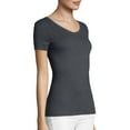 thumbnail image 4 of Hanes Women's FreshIQ X-Temp Tri-Blend Performance V-Neck Tee, 4 of 5