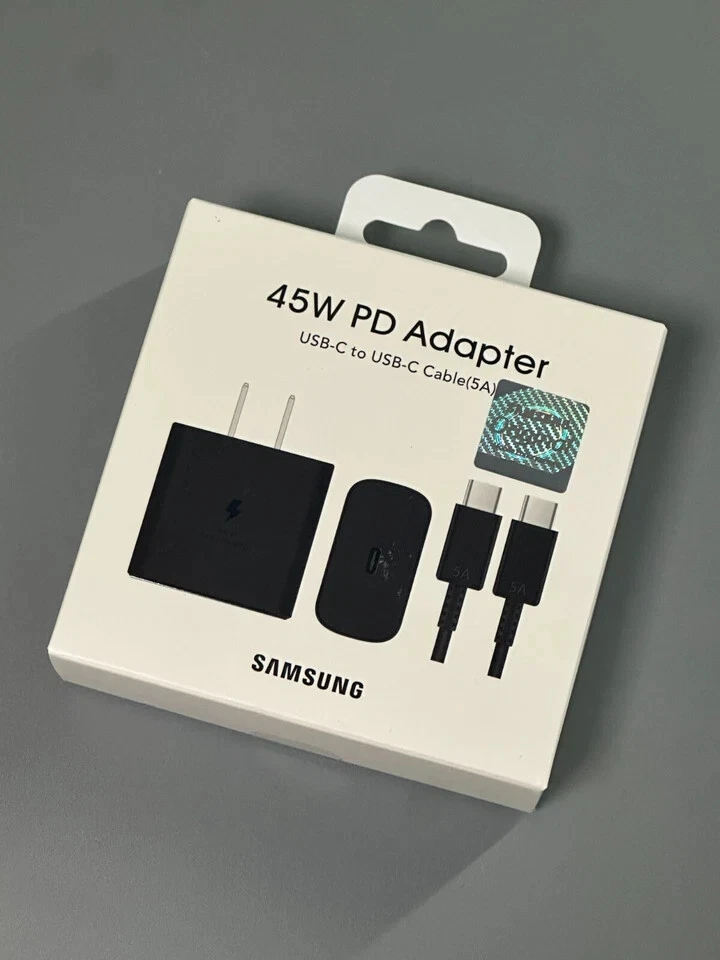Samsung 45W USB-C Super Fast Charging Wall Charger with Type 3FT C Cable ( Comes with 2 year warranty)