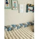 thumbnail image 3 of Protector Cuna Trenza 6 Tubos 2 Mts Bumper Bebe Azul Gris Liso Azul Acero, 3 of 5