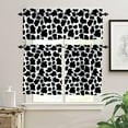 thumbnail image 3 of Black White Cow Print Kitchen Window Valance,Teenagers Children Toddlers Living Room Bedroom Decoration, 3 of 5