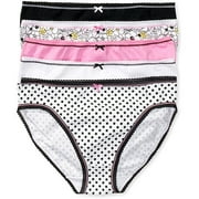Secret Treasures - Stretch Cotton Hi-Cut Brief Panties, 5-Pack