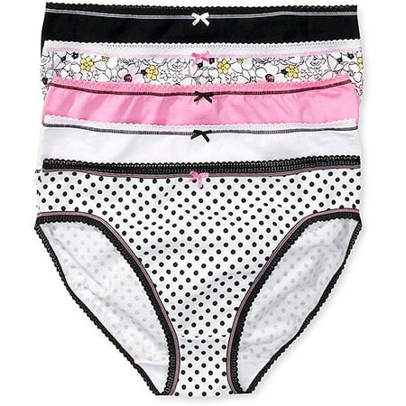 Secret Treasures - Stretch Cotton Hi-Cut Brief Panties, 5-Pack