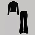 thumbnail image 6 of WhouRiu Girls Christmas Graphic Outfit Sets Fall Winter Long Sleeve Zip Up Jacket Flared Pants Clothes Set 4-14 Years, 6 of 6