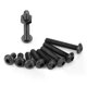 thumbnail image 5 of Kit surtido de 300 tornillos, pernos y tuercas hexagonales de cabeza abombada, grado 109, color negro, M3., 5 of 5