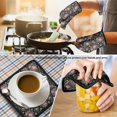 thumbnail image 4 of Pioneer Flower Floral Print Pattern 2-Pack Oven Mitts Set, Heat Resistant Kitchen Gloves, 7.7" X 12", 4 of 6