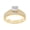 Vermeil, variant on Bridal Set Rings for Women 1.00 Cttw Princess & Round Cut Lab Grown Diamond Solitaire Engagement Ring with Matching Wedding Band in 14K White Gold Plated 925 Sterling Silver Jewelry Size-4