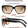thumbnail image 4 of FEISEDY Women Retro Square Sunglasses Trendy Shield Flat Top Shades B2717, 4 of 14