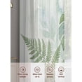 thumbnail image 6 of Palm Leaves Sheer Curtains 2 Panels Set Watercolor Light Tropical Plants Ferns Beige Sheer Window Curtains Light Filtering Rod Pocket Voile Drapes for Bedroom Living Room 52"X108", 6 of 8