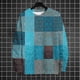 thumbnail image 4 of Suéter de otoño e invierno para hombre con estampado 3D de rayas de colores a cuadros, ropa informal deportiva de calle a la moda para hombre, 4 of 5