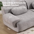 thumbnail image 5 of 118" Modular Cloud Sectional Sofa with Ottoman, Curved Modern Couch with Deep Seat, Compression Fabric Sectional Sofa for Living Room, Light Gray, 5 of 8
