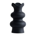 thumbnail image 3 of Jarrón de cerámica, jarrón decorativo, jarrón de flores secas, jarrón sencillo bohemio elegante, Negro 16cm, 3 of 9