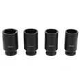 thumbnail image 2 of 1/2-Inch Drive Impact Socket Set, 4-Piece Chrome Molybdenum Steel Double Hex Sockets (30mm, 32mm, 34mm, 36mm), 3.1-Inch Length, Blackened Rust-Proof Surface, Professional-Grade for Durable, Stable, 2 of 6