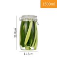 thumbnail image 3 of Transparent  Glass Snap Storage Jar Household Kitchen Sealed Jar Grain Storage Box Tea Tin Multi-purpose Containe, 3 of 3