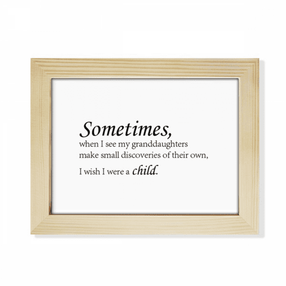 Quotes between Grandson and Grandpa Desktop Photo Frame Picture Art Decoration Painting 6x8 inch