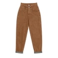 thumbnail image 7 of Womens Stretchy Mid Rise Barrel Pants Vintage Baggy Pants with Pockets for Trendy Y2k Daily Casual Outfits, 7 of 7