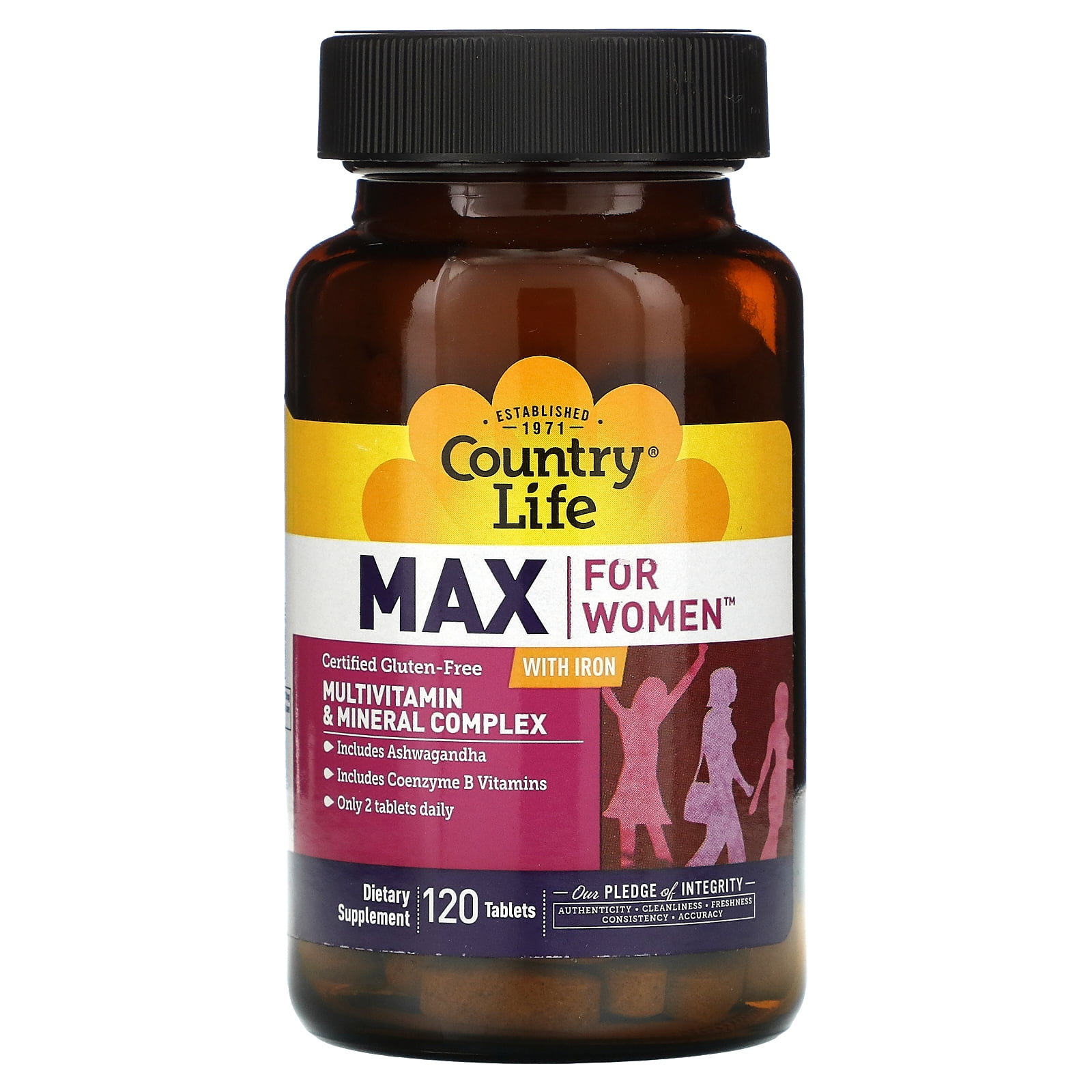 Country Life Max for Women, Multivitamin & Mineral Complex with Iron